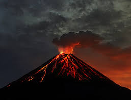 smoky volcano