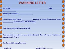 warning letter