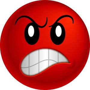 Angry red emoji