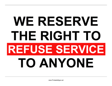 Refuse_Service_Sign